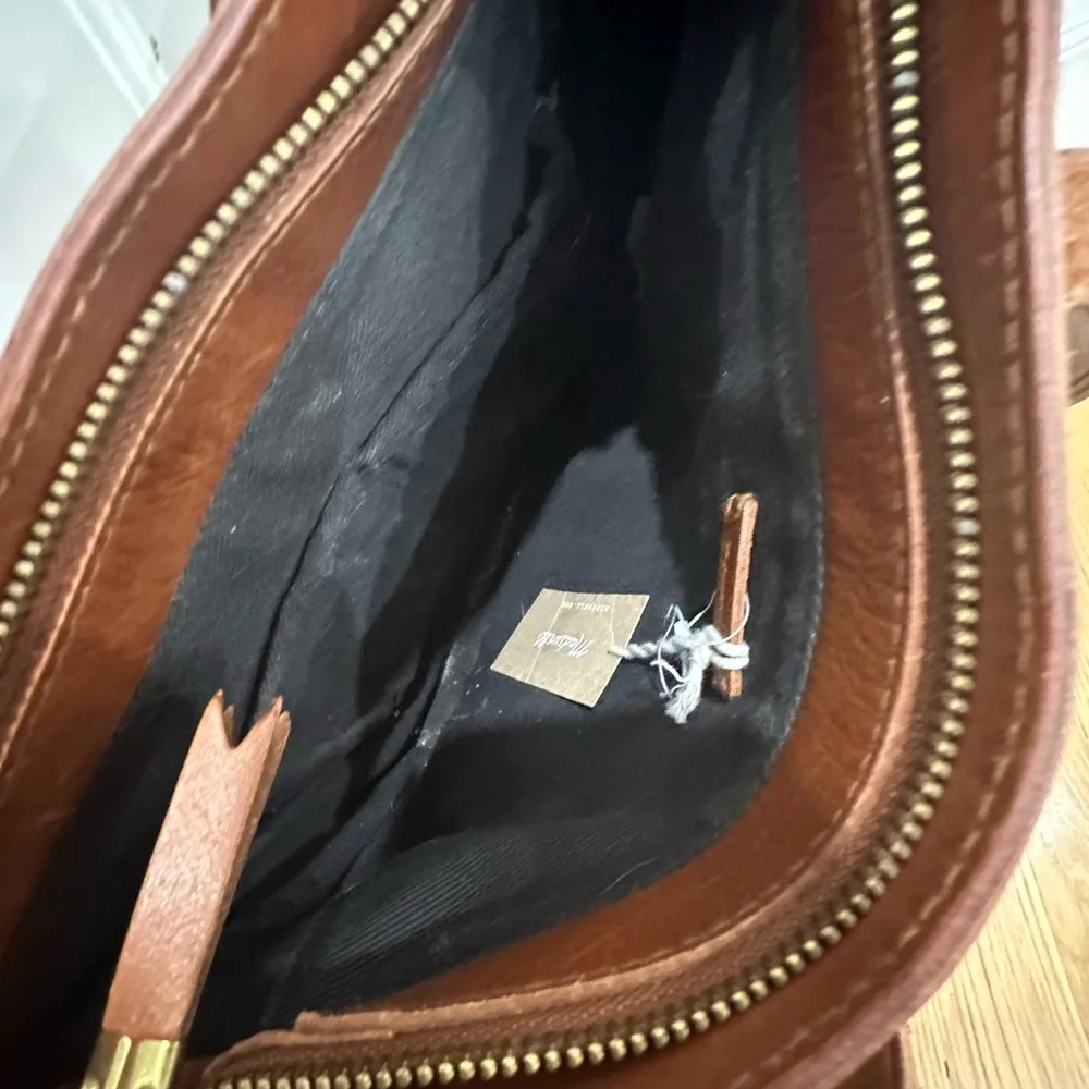 Madewell Tan and Brown Calf Hair Animal Print Women's Crossbody Bag - Picture 8 of 16